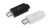 کانکتور Micro USB نری (Plug) به همراه کاور مشکی