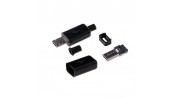 کانکتور Micro USB نری (Plug) به همراه کاور مشکی