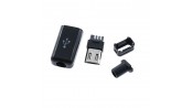 کانکتور Micro USB نری (Plug) به همراه کاور مشکی