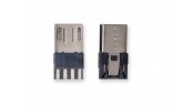 کانکتور USB Micro نری (Plug) به همراه کاور مشکی 