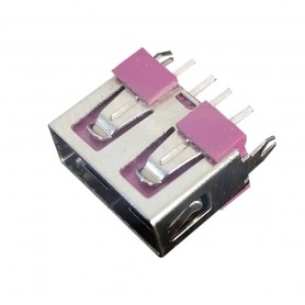 كانكتور USB-A مادگی ایستاده کوتاه 10mm رنگ بنفش