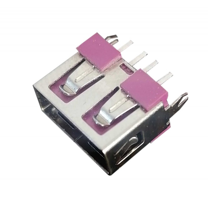 کانکتور USB-A مادگی ایستاده کوتاه 10mm رنگ بنفش
