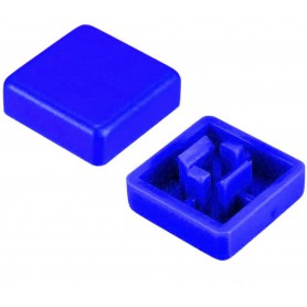 سرکلید تک سوئیچ کله خور 12x12 مربعی مدل A14 رنگ آبی