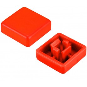 سرکلید تک سوئیچ کله خور 12x12 مربعی مدل A14 رنگ قرمز