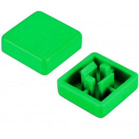 سرکلید تک سوئیچ کله خور 12x12 مربعی مدل A14 رنگ سبز