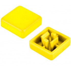 سرکلید تک سوئیچ کله خور 12x12 مربعی مدل A14 رنگ زرد