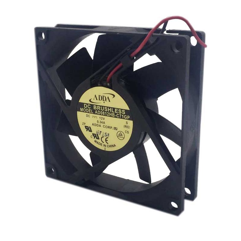 فن 12V دو سیمه سایز 8x8 ضخامت 2cm مارک ADDA مدل AD0812HB