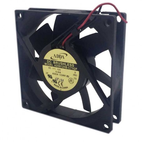 فن 12V دو سیمه سایز 8x8 ضخامت 2cm مارک ADDA مدل AD0812HB