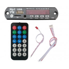 پخش کننده بلوتوثی 12V - پنلی MP3 دارای اکولایزر پشتیبانی از MicroSD و USB با ریموت کنترل