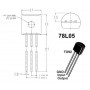 رگولاتور 5+ ولت WS78L05 پکیج TO-92