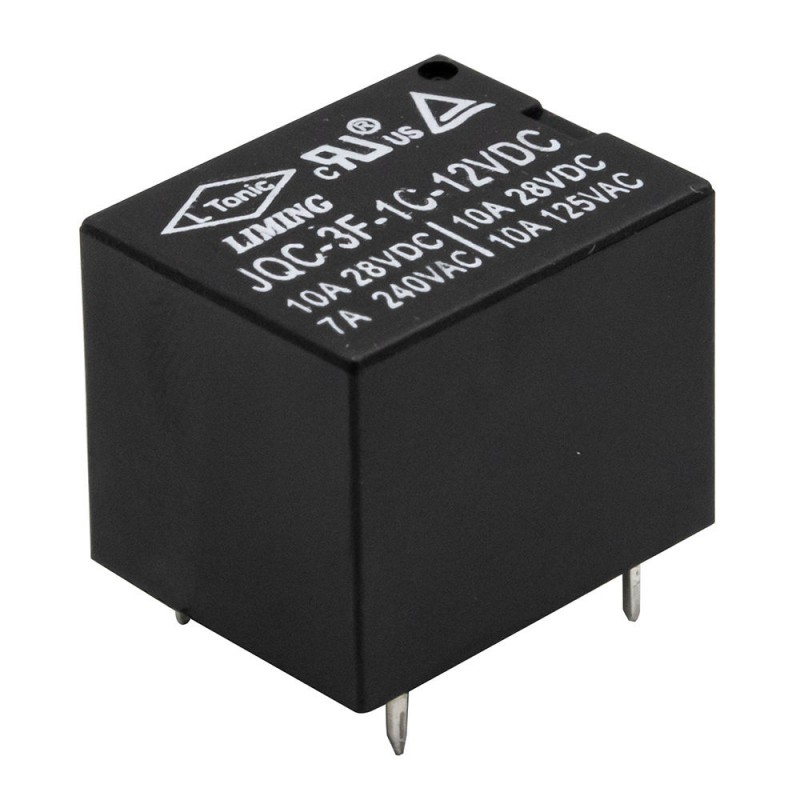رله 12V-10A پایه میلون T73 مارک LIMING کد JQC-3F-1C-12VDC