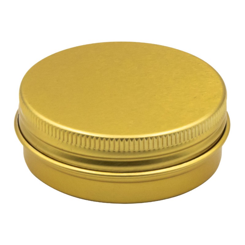 قوطی فلزی طلایی 60ml سایز 68x25mm