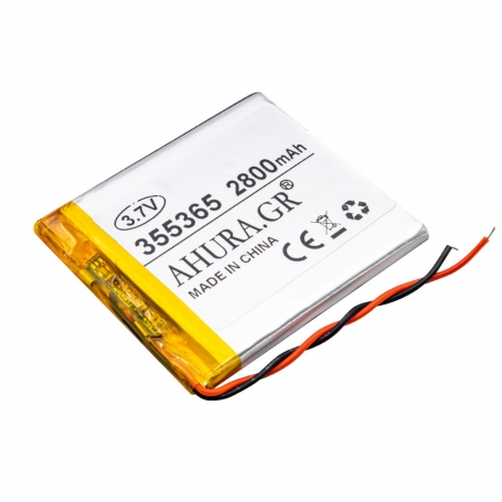 باتری لیتیوم پلیمر 3.7v ظرفیت 2800mAh مارک AHURA کد 355365