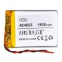 باتری لیتیوم پلیمر 3.7v ظرفیت 1500mAh مارک AHURA کد 404055