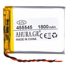 باتری لیتیوم پلیمر 3.7v ظرفیت 1800mAh مارک AHURA کد 455545