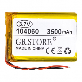 باتری لیتیوم پلیمر 3.7v ظرفیت 3500mAh مارک GR.STORE کد 104060