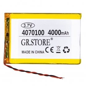 باتری لیتیوم پلیمر 3.7v ظرفیت 4000mAh مارک GR.STORE کد 4070100