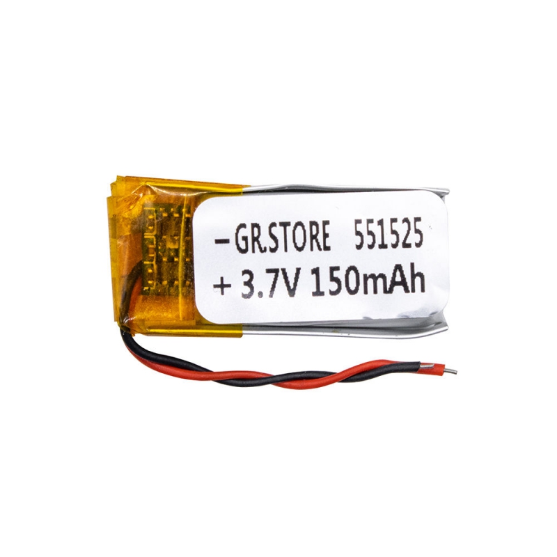 باتری لیتیوم پلیمر 3.7v ظرفیت 150mAh مارک GR.STORE کد 551525