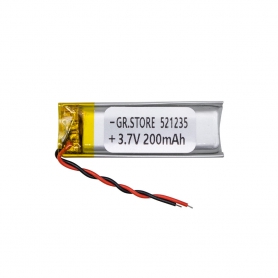 باتری لیتیوم پلیمر 3.7v ظرفیت 200mAh مارک GR.STORE کد 521235