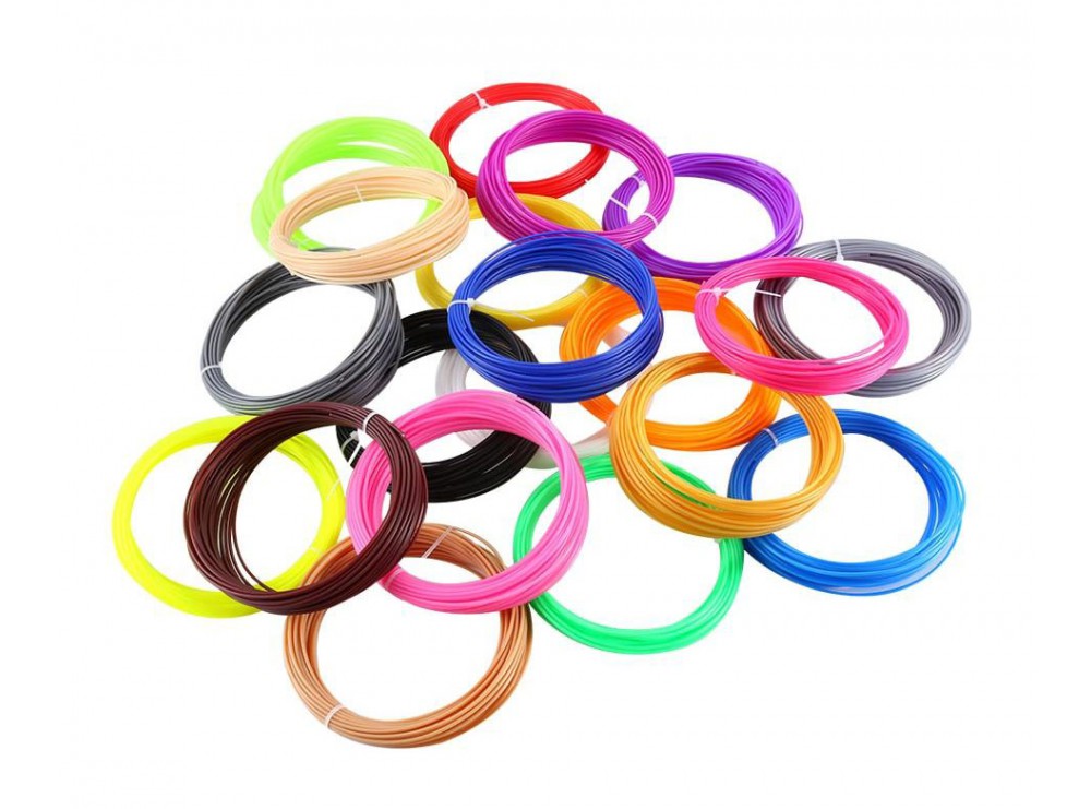 پک 5 رنگی فیلامنت 10متری پرینتر 3 بعدی PLA قطر 1.75mm