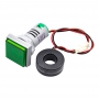 ولتمتر و آمپرمتر چراغ سیگنالی AC500V-100A سبز مربعی مدل AD16-22