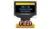 OLED 128x64 0.96 inch دو رنگ زرد-آبی