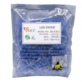 LED اوال آبی 5mm تابلو روانی مارک VOLT بسته1000 تایی