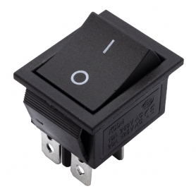 کلید راکر دوحالته بزرگ مشکی 4Pin مدل KCD4-201-4P