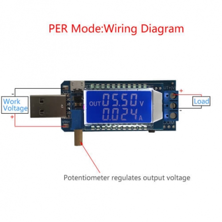 ماژول مبدل DC-DC کاهنده و افزاینده با ورودی USB مدل XY-LUP