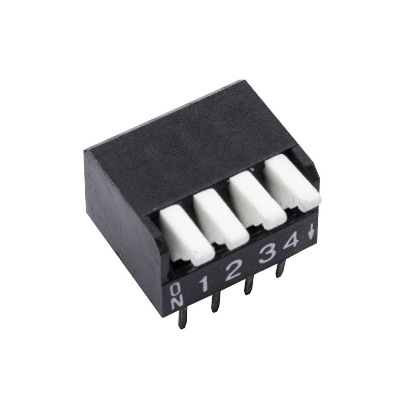 دیپ سوئیچ 4 تایی پیانویی تایوانی مشکی DPL-04