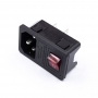 کانکتور AC نری سوکتی به همراه جافیوز و کلید چراغدار AC-01