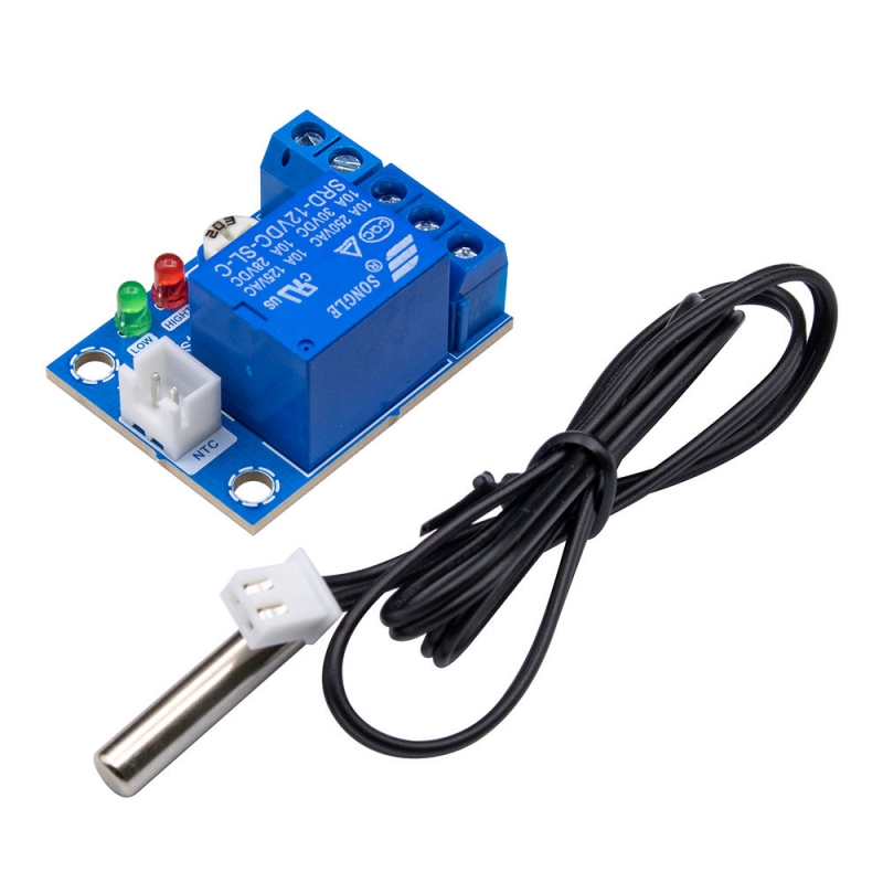 ماژول ترموستات 12V با رله و سنسور NTC ضدآب ایرانیک