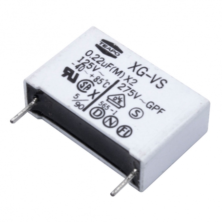خازن 220nF / 275V MKT کلاس X2 مارک TEAPO