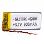 باتری لیتیوم پلیمر 3.7v ظرفیت 300mAh مارک  GR.STORE کد 402040