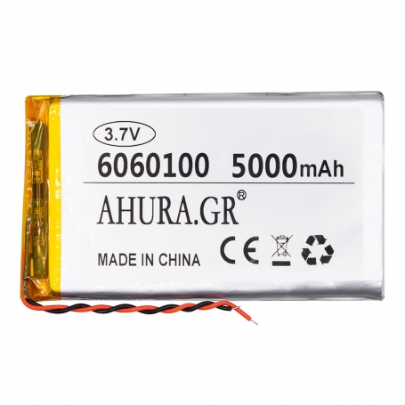 باتری لیتیوم پلیمر 3.7v ظرفیت 5000mAh مارک AHURA.GR کد 6060100