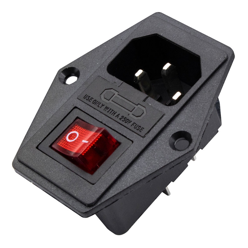 کانکتور AC نری پیچ خور به همراه جافیوز و کلید چراغدار AC-01A