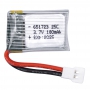 باتری لیتیوم پلیمر 3.7v ظرفیت 180mAh تک سل 25c مارک MAXCELL کد 651723