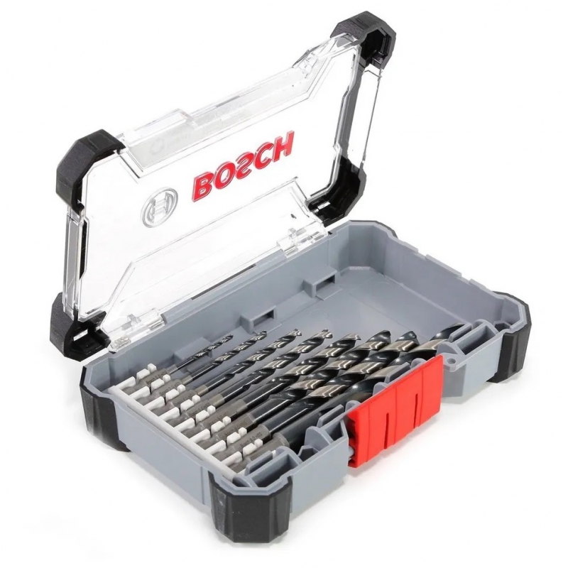 ست 8 تایی مته HSS دنباله دار بوش BOSCH قابدار سایز M2-M10