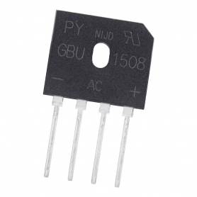 پل دیود 15A-800V تخت شانه ای GBU1508 تایوانی