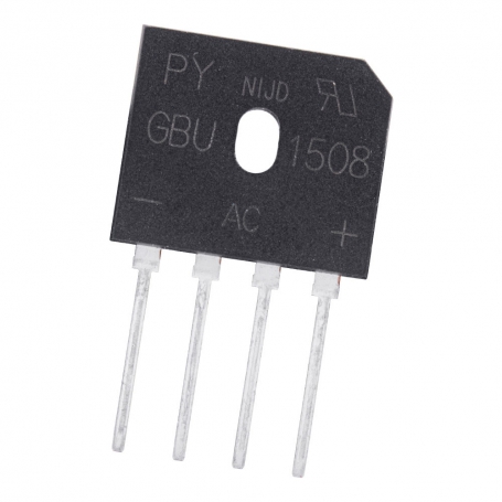 پل دیود 15A-800V تخت شانه ای GBU1508 تایوانی