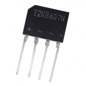 پل دیود 2A-600V تخت شانه ای T2KB60 تایوانی