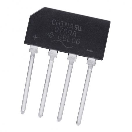 پل دیود 4A-600V تخت شانه ای GBL06 مارک VISHAY
