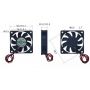 فن 12V ساده 6015 سایز 6x6 با ضخامت 1.5cm