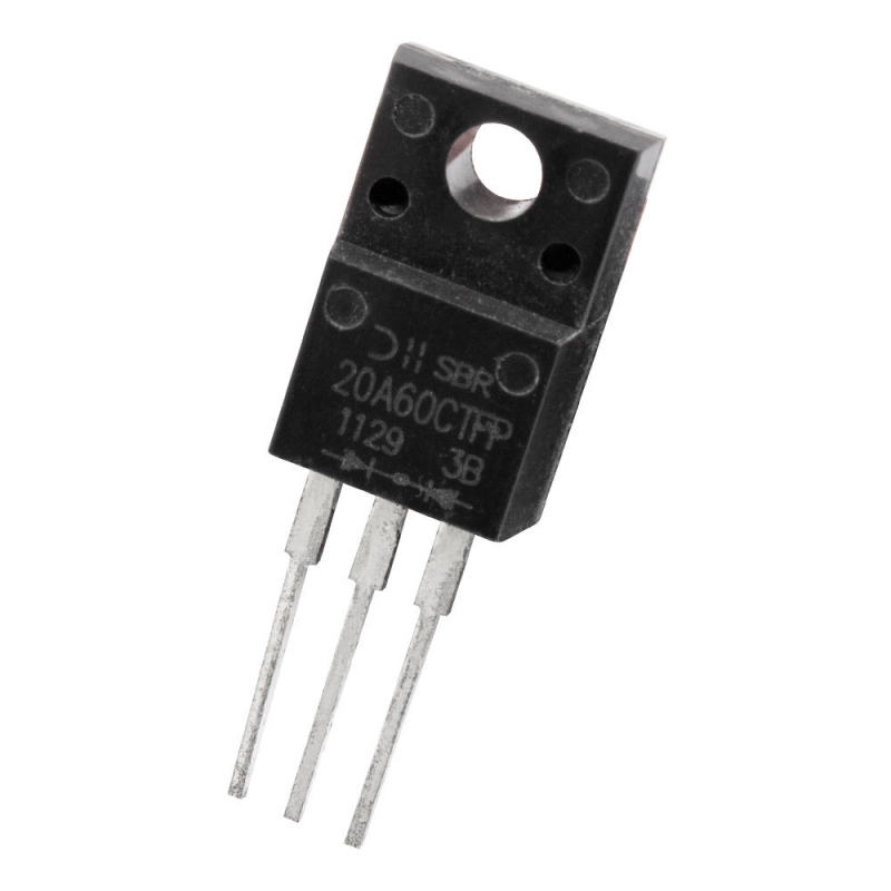 دوبل دیود SBR20A60CTFP تایوانی مارک Diodes Incorporated پکیج TO-220FP