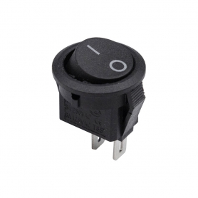 کلید راکر دوحالته گرد کوچک KCD1-601 2PIN سایز 14x12mm