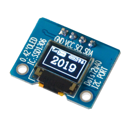 ماژول OLED 0.42 I2C سفید رزولوشن 70X40 با درایور SSD1306