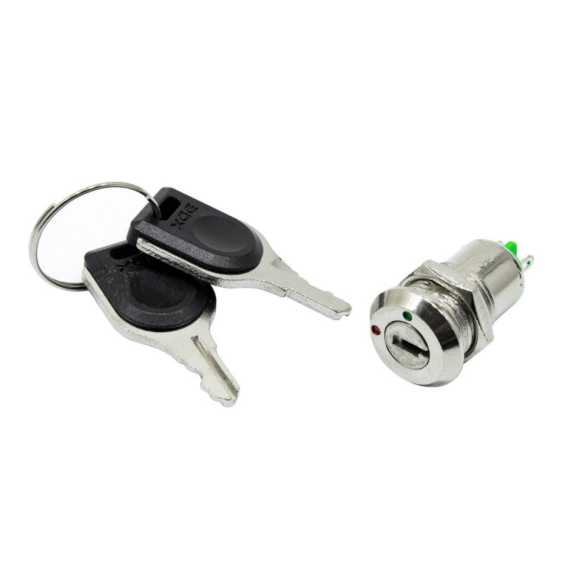 سوئیچ آلفا 2 حالته با کلید فلزی XL16C دارای هولدر روبردی