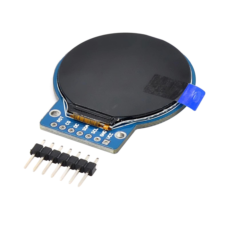 ماژول نمایشگر TFT فول کالر 1.28 اینچ دایره ای با درایور GC9A01