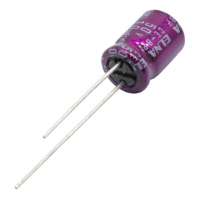 خازن الکترولیتی بدون پلاریته 10uF / 50V ژاپنی مارک ELNA سری SILMIC خازن الکت