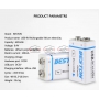 باتری کتابی 9 ولت لیتیوم یون قابل شارژ 650mAh مارک BESTON با ورودی MicroUSB